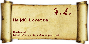 Hajdú Loretta névjegykártya