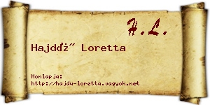 Hajdú Loretta névjegykártya